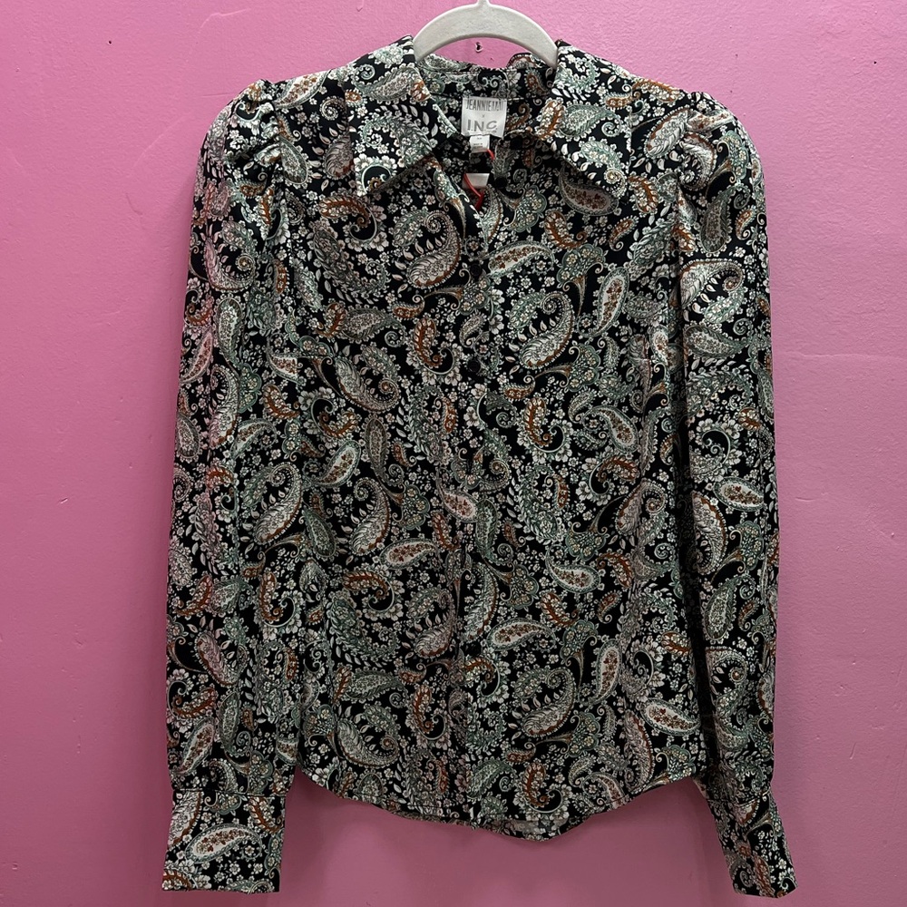 International Concepts Button Down Blouse - image 1